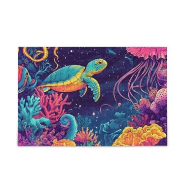 Imagem de Quebra-cabeça subaquático colorido vibrante de 500 peças, composto de papel e madeira para adultos com bolsa de armazenamento