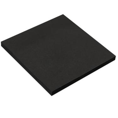 Imagem de Bloco de notas super adesivas, 6 blocos autoadesivos 7,6 x 7,6 cm, 600 folhas de bloco de notas adesivas em massa, material de escritório, material escolar, presentes de Natal (preto, 6 blocos de