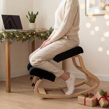 Imagem de NYPOT Cadeira ergonômica de joelhos com assentos ajustáveis – Cadeira de joelho para correção de postura e banco de balanço para mesa – alívio de dor nas costas e suporte para casa e escritório