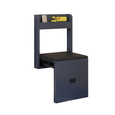 Imagem de LOERSS Cadeira dobrável montada na parede, cadeira dobrável fina de 7 cm, adequada para trocar sapatos, cadeira dobrável para entrada, bancos de parede ocultos, banquinho de sapato, banco de parede