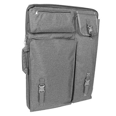 Imagem de Acouto Portfólio Bolsa Prancheta de Desenho Multifuncional Grande 4K Com Transporte Bolsa Suprimentos Desenho de Esboço de Armazenamento (Cinza)