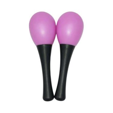 Imagem de Maracas De Plástico Brilhantes, Instrumentos Musicais De Percussão Par