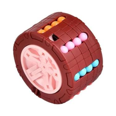 Imagem de Brinquedo Cubo Cilíndrico 3D Quebra-Cabeça Mágico De Feijão Giroscópio