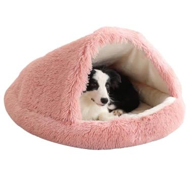 Imagem de Cama tranquilizante para cães echada, cama para gatos, cama grande, capa removível e lavável(Pink,49")
