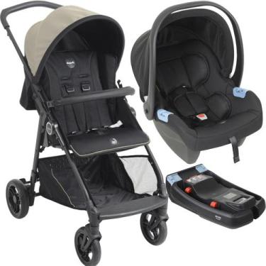 Imagem de Carrinho de Bebe com Bebe Conforto e Base Burigotto Lui Sand