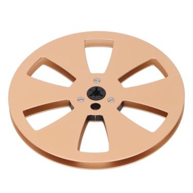 Imagem de ZJchao Carretel Vazio de Fita de Som 1/4 7 Polegada Carretel de Alumínio de Metal para Gravador de Fita Aberto Peças da Máquina Substituição Universal (Ouro)