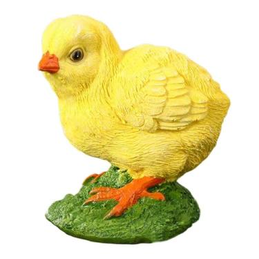 Imagem de Fenteer Estátua de Galinho de Jardim em Miniatura, Escultura de Resina para Exterior, Figura de Animal para Cerca de Natal, Canteiro de Flores Externo, Style B