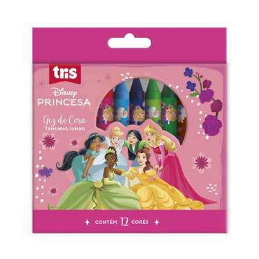Imagem de Giz de Cera Jumbo Princesas 12 Cores - TRIS