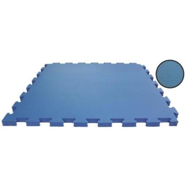 Imagem de Tatame EVA Emborrachado 50x50cm - 10mm + 2 Bordas - Azul - Evamax