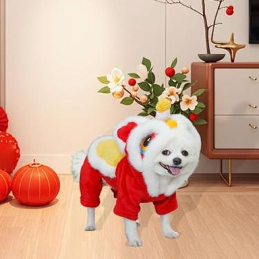 Imagem de Bothyi Fantasia de Ano Chinês para Cães e Gatos: Roupa Fofa e Criativa com Capuz para Cachorros, Ideal para Festas Eventos, L