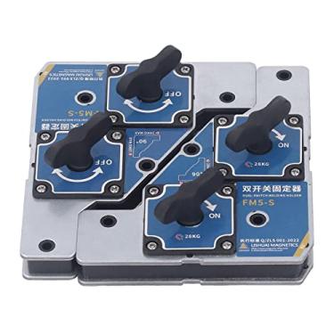 Imagem de Zerodis 2 Peças ímã de Soldagem Portátil Ferramenta de Suporte de ângulo 28kg Força de Tração para Posicionamento Preciso de Placas de Aço e Ferro Ferramentas Eletrônicas Elétricas