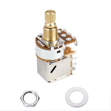Imagem de Banworks Potenciômetros de violão B500K imperial de 3/20.3 cm com rosca de 18 estrias de eixo curto dividido (comprimento de 15 mm) Potenciômetros lineares cônicos para Fender Strat/Tele Gibson Les