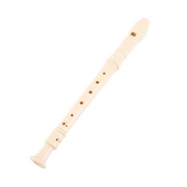 Imagem de KIMISS Gravador de 8 Furos - Gravador de Flauta Descendente Portátil Leve para, Ideal para Iniciantes e Estudantes de Música, Clarinete de Material ABS (Branco)