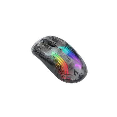 Imagem de Mouse Gamer sem Fio Attack Shark X2 Transparente, Tri-Mode, RGB, 2400 DPI, Sensor PixArt 3212- Preto