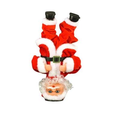 Imagem de Brinquedo De Natal Papai Noel Dançante Com Cabeça Invertida, Alimentad