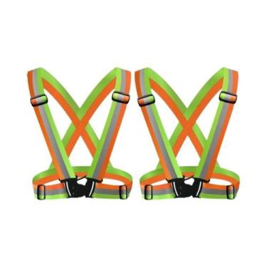 Imagem de Suspensórios Ajustáveis Unissex Refletivos Para Corrida Noturna Cinto 