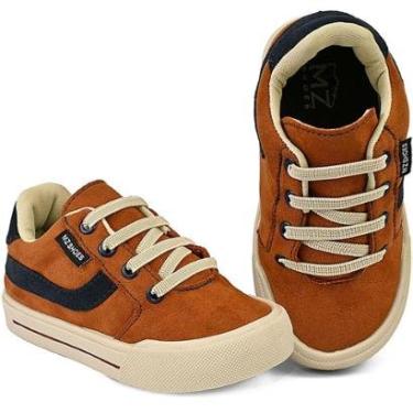 Imagem de Tênis Esportivo Infantil Menino Cano Baixo Caramelo Conforto Escolar Mz Shoes-Masculino