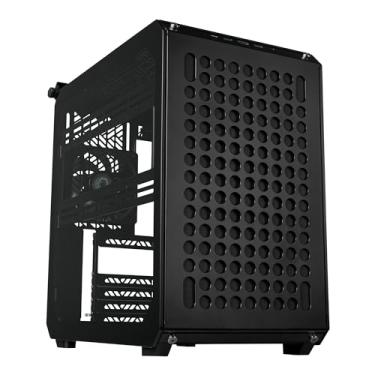 Imagem de Cooler Master QUBE 500 Flatpack High Airflow Gaming ATX PC Torre média, personalizável, vidro temperado, montagem vertical GPU, folgas GPU de 365 mm, USB-C, alça de transporte, Gem Mini