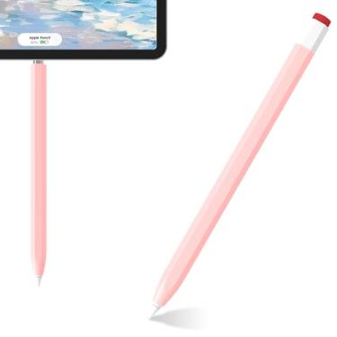 Imagem de LOVE MEI Capa de silicone clássica compatível com Apple Pencil 1ª geração, capa antiderrapante e suave (rosa)
