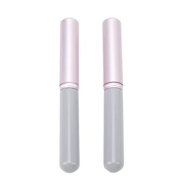 Imagem de Ainoli 2pcs pincel labial com tampa profissional portátil requintado cabelo macio pincel de maquiagem labial ferramenta cosmética