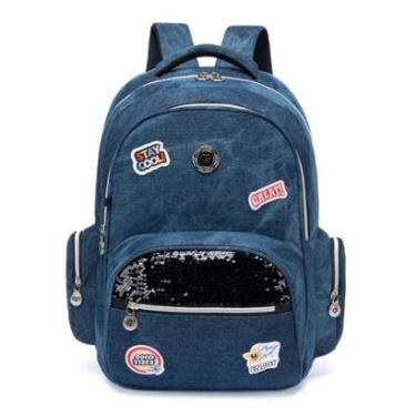 Imagem de Mochila Juvenil Feminina Escolar Resistente Bolsa Costas-Feminino