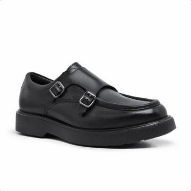 Imagem de Sapato Masculino Malbork Monk Duplo em Preto 026000P-Masculino