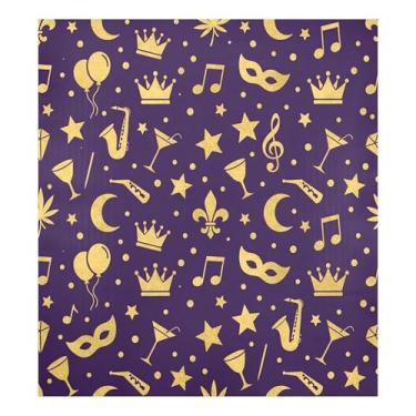 Imagem de Blueangle Ícones de glitter Mardi Gras capa de ímã de lava-louças, decoração frontal da capa da máquina de lavar louça, adesivos de eletrodomésticos, adesivos de eletrodomésticos, 58 cm C x 66 cm