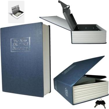 Imagem de COFRE PORTÁTIL CAMUFLADO LIVRO FALSO PROTEÇÃO JOIAS DOCUMENTOS