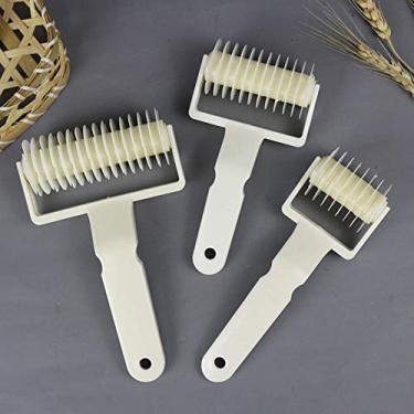 Imagem de Cortador de rolo pizza plástico para massa biscoito grade ferramenta cozinha assar pastéis biscoitos dumplings panquecas ferramentas diárias e