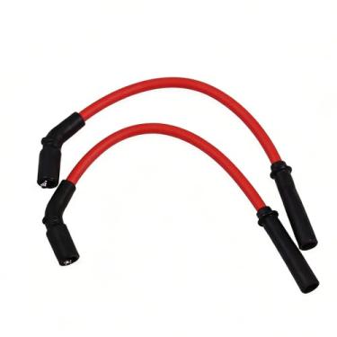 Imagem de 2 peças de fios de vela de ignição vermelha serve para Harley-Davidson Forty Eight/Iron 883/Seventy Two/Sportster 883/Sportster 1200 (10 mm de diâmetro)