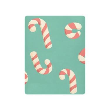 Imagem de xigua Lençol de berço com estampa de bengala doce para meninas e meninos, lençol macio e respirável adequado para berço padrão e cama infantil 68,5 x 99 cm