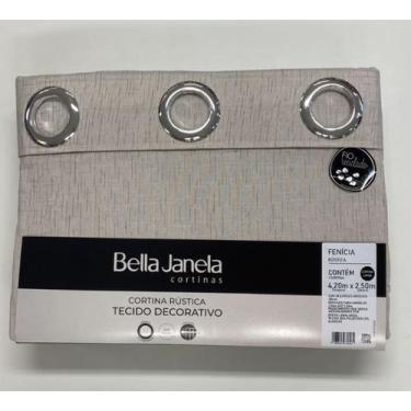 Imagem de Cortina Rústica 4,20m x 2,50m Fenícia Bella Janela, Areia