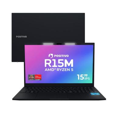 Imagem de Notebook Positivo Vision R15M AMD® Ryzen 5-5625U Linux 8GB RAM 256GB SSD Wi-Fi 6 15” Full HD IPS Minitela - Preto