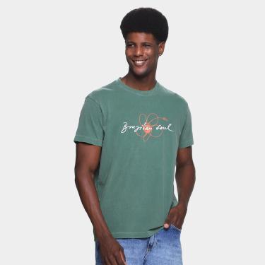Imagem de Camiseta Osklen Stone Brazilian Masculina-Masculino