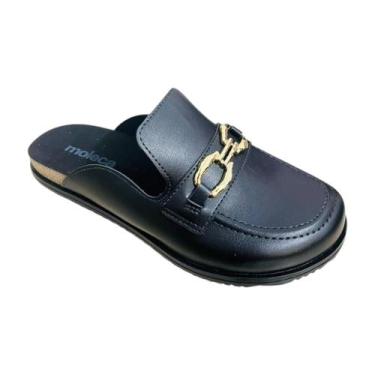 Imagem de Sapato Mule Moleca Napa Feminino Casual, Preto, 35