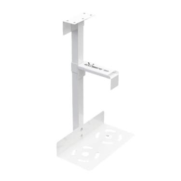 Imagem de Suporte de PC de escritório sob a mesa, suporte de parede em PC, acessórios de suporte de torre de PC ajustáveis (branco)