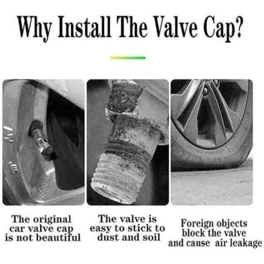 Imagem de Bico Tampa Válvula Pneu Carro Moto Ciclista Led Luminoso Cor