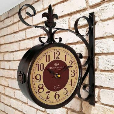 Imagem de Relógio Estação De Trem Dupla Face Parede Paris Manufacture