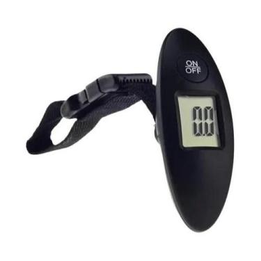 Imagem de Balança Digital Portátil Para Bagagem De 50kg/110lb Com Ganchos E Funç