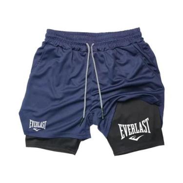 Imagem de Shorts De Corrida 2 Em 1 Masculinos, Roupa Esportiva De Camada Dupla, 