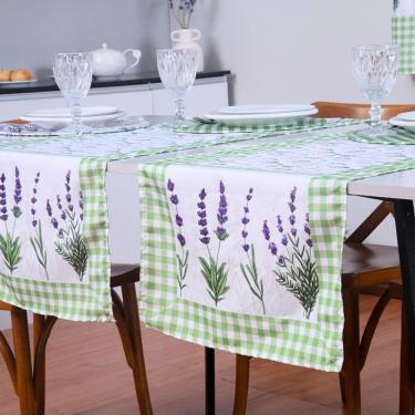 Imagem de Caminho De Mesa Estampado Allegra 1 Peça 1,25m X 43cm 100% Poliéster - Lavanda