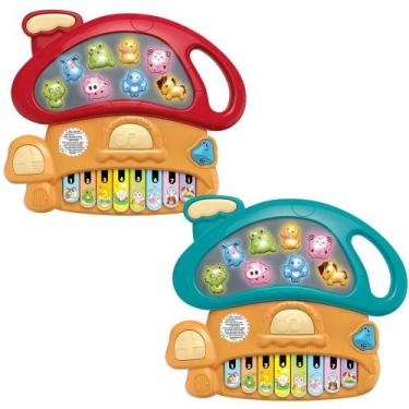Imagem de Teclado cogumelo sortido - sons dos animais - dm toys