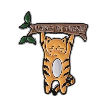 Imagem de Broche De Esmalte De Gato Espanhol Engraçado, Desenho Animado, Para La