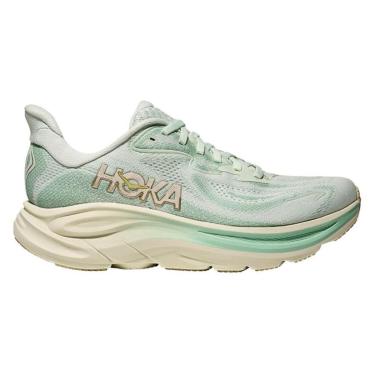 Imagem de Tênis de Corrida Feminino Hoka W Clifton 10 Verde - 1162-Feminino