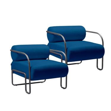 Imagem de Kit 2 Poltronas Minsk em Madeira de Eucalipto Movellu Home