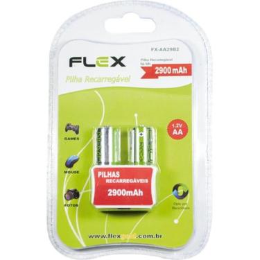 Imagem de Pilha Recarregável AA 1.2V 2900mAh (Com2 Pilhas) Flex