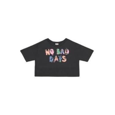 Imagem de Blusa infantil menina cropped estampada Brandili-Feminino
