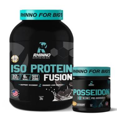 Imagem de Kit Iso Protein Fusion Cookies + Pré Treino Posseidon Nutrition For Bi