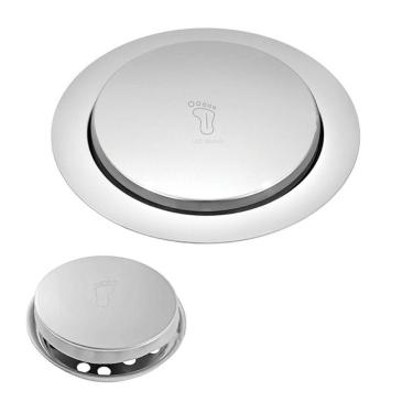 Imagem de Ralo Click Inteligente Inox 15X15 Lavabo Banheiro Redondo