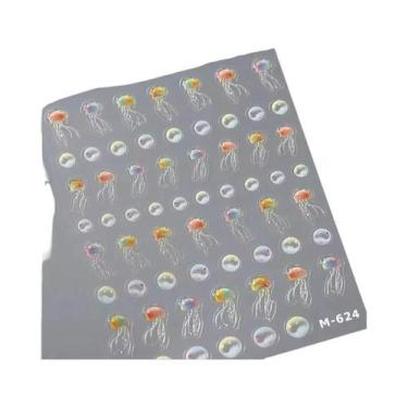 Imagem de Adesivos De Unha De Natal Com Floco De Neve Rosa, Decalques De Unha 5D